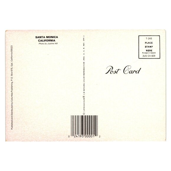 Vintage Postcard Santa Monica Beach Core California Roadside Attraction Travel - Picture 2 of 2